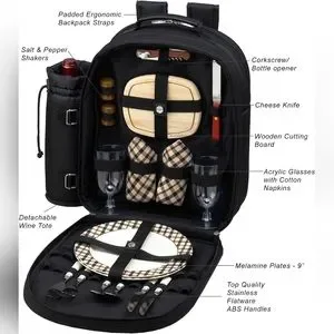 Bags | Backpack Picnic Insulated Wine Carrier Nwot Hiking  display picture 3